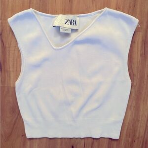 Zara Elegant White Tank Top